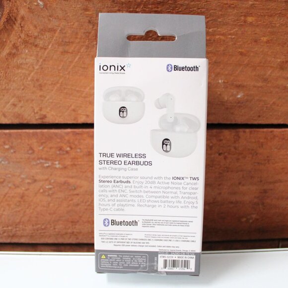 Ionix True Wireless Bluetooth Earbuds ANC+ENC Noise Cancelling with Case White - Picture 4 of 5